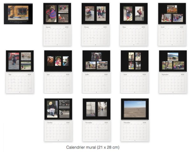 Calendrier 2018 Personnages 1Mo