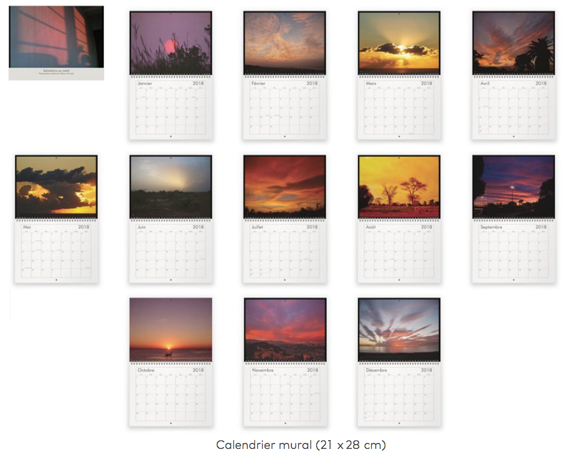 Clendrier Soleil 21x28 1 Mo